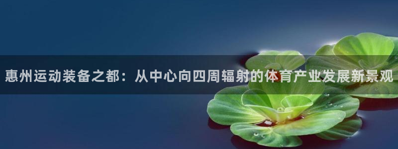 好博体育官网下载平台注册流程图:惠州运动装备之都:从中心向四